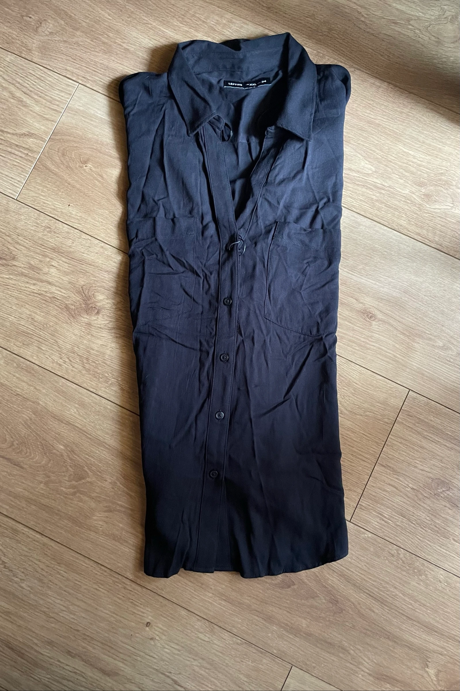 Camisa de botões preta tamanho XXL – photo 6